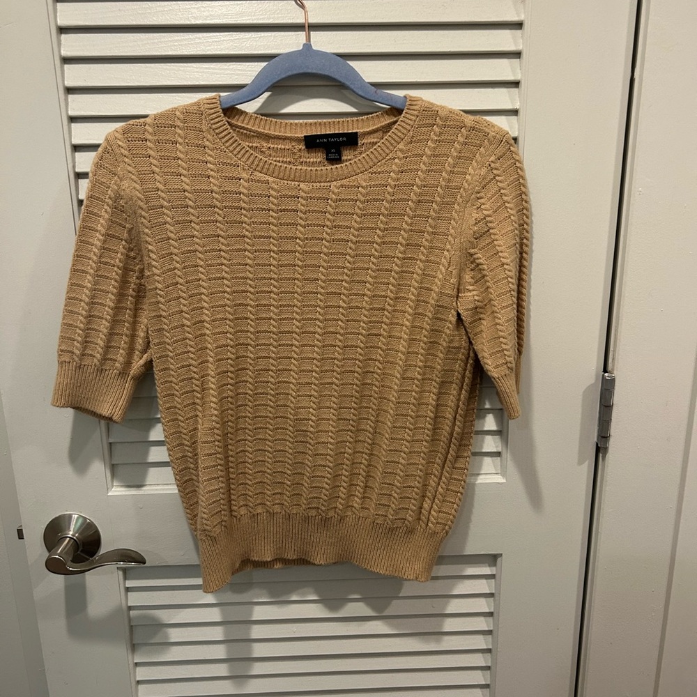 Ann Taylor Camel Knit Sweater